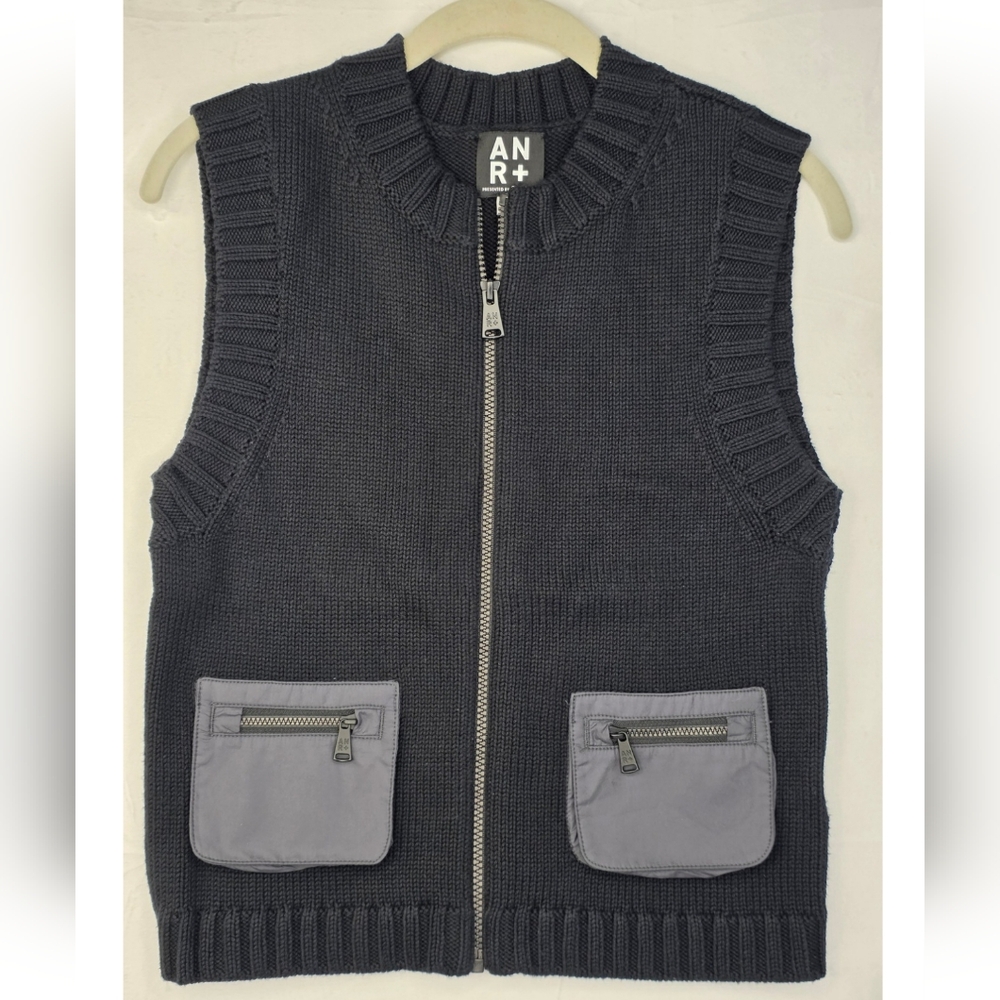 Alp N Rock Carsten Knit Vest Size S In Black Ch-1649 View 4